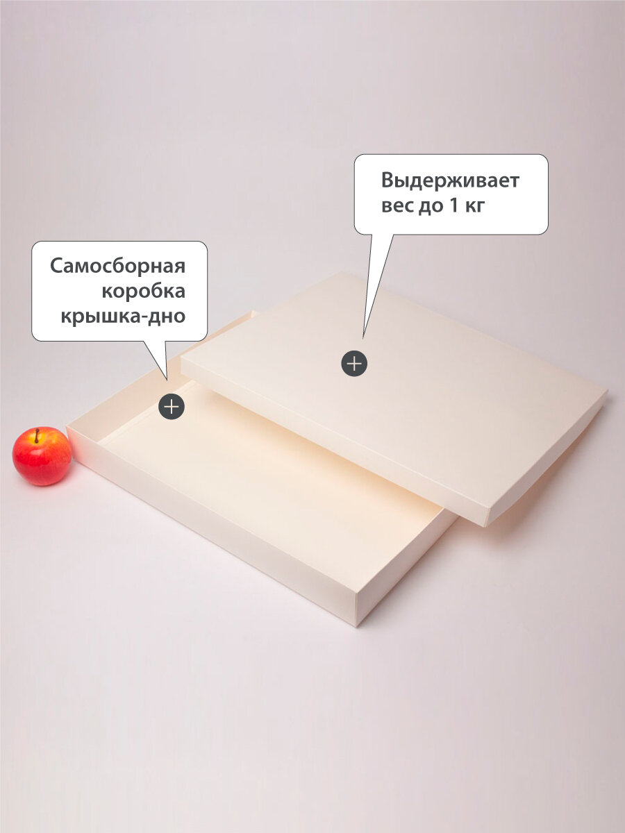 Коробка 50х6х40 белая картон (под платья пледы трикотаж) - 20шт. — фото 1