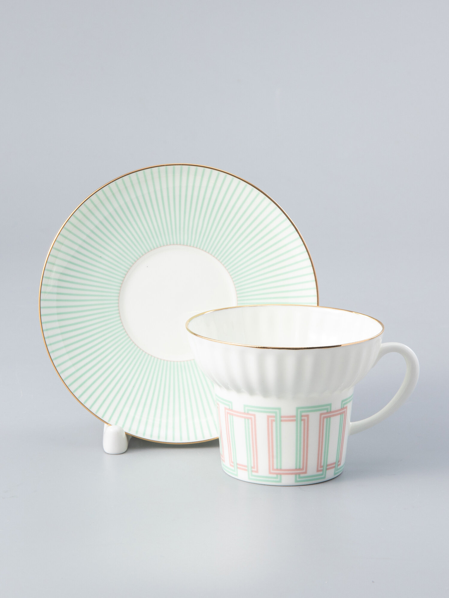 Кофейная пара "Геометрия 4 " форма Волна, Императорский фарфоровый завод, 155 мл