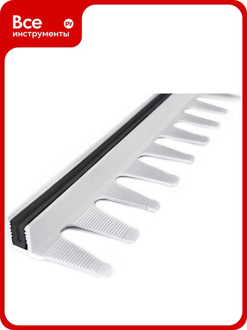 Универсальный крепеж русский профиль для Т-образного стыка 8-12 мм 0.9 мм алюминиевый с резиновой вставкой 4680427057403