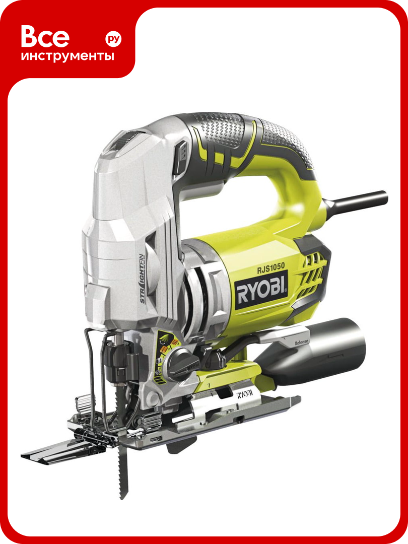 Лобзик Ryobi RJS1050-K, мощность 680Вт, ход пилки 23мм, кейс