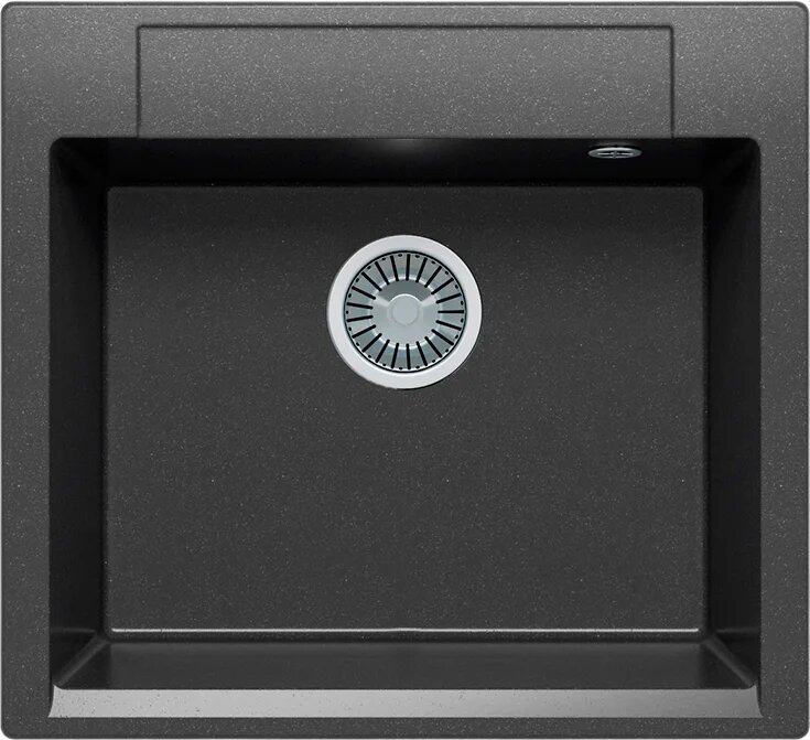 Мойка кухонная Polygran Argo 560 прямоугольная 56x51 матовая черная российская