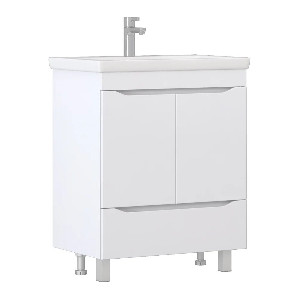Тумба под раковину без столешницы Vigo Grani 70 белая для раковины Cersanit Como 70