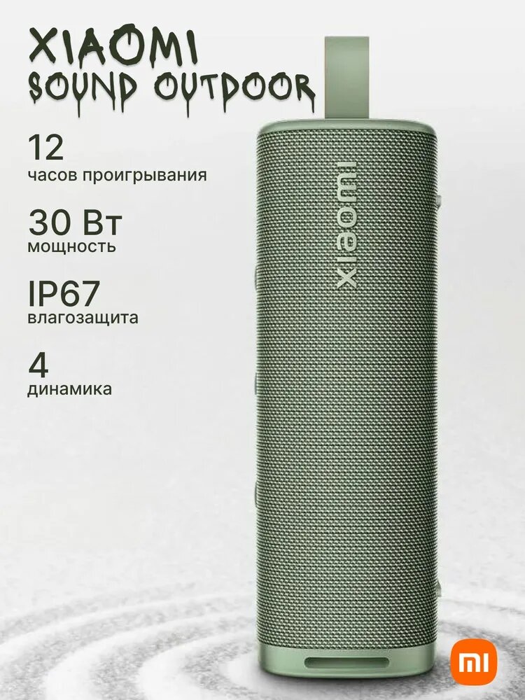 Колонка портативная Xiaomi Sound Outdoor MDZ-38-DB 30W Зеленая (QBH4261GL)