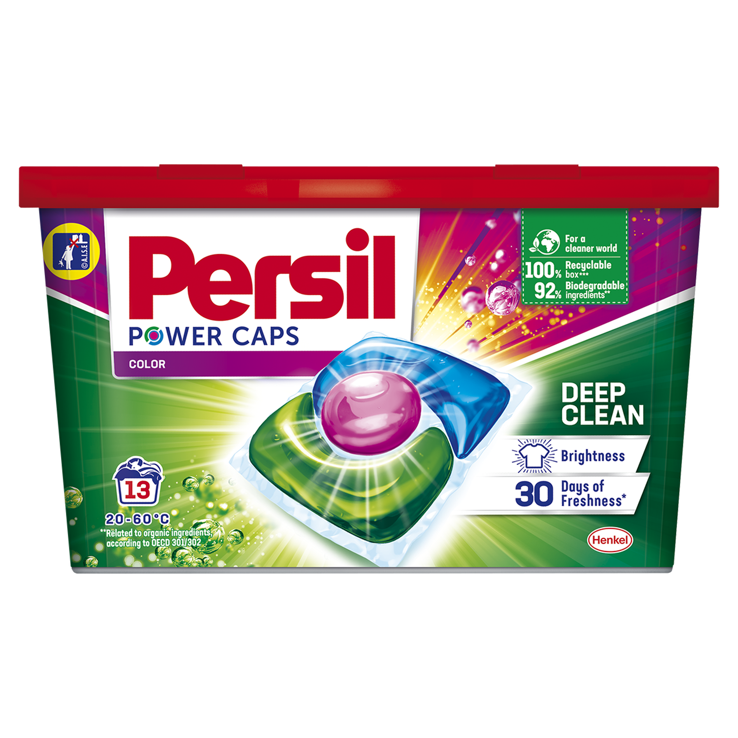 Капсулы для стирки PERSIL Power Caps Color, 13 шт, для цветного белья