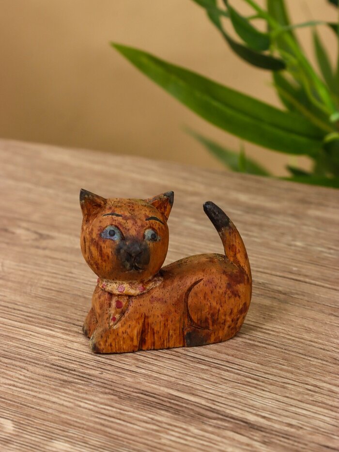 Сувенир «Кошечка» 5×5×2.5 см дерево