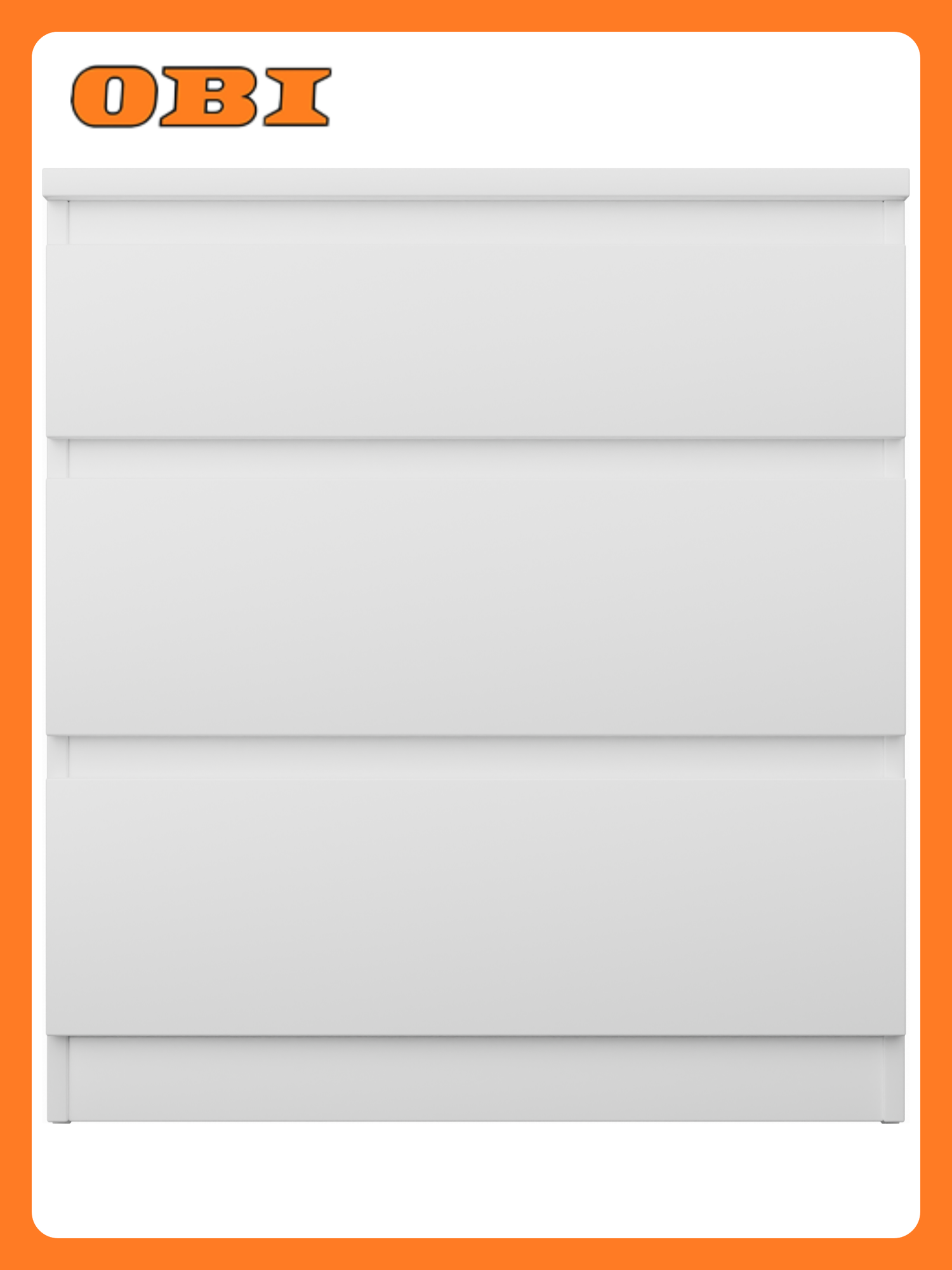 Комод Шведский Стандарт Кастор 3 ящика 650x396x716 мм белый