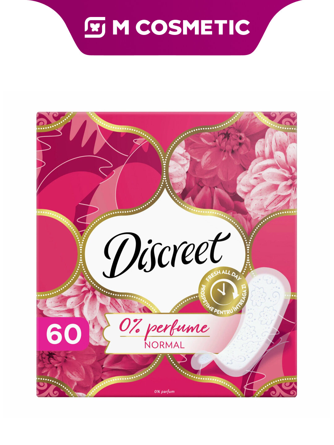 DISCREET Ежедневные прокладки Normal без запаха 60шт для комфорта и свежести