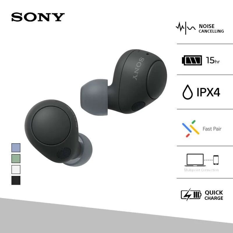 Наушники Sony WF-C510, беспроводные, с шумоподавлением, до 22 ч работы, IPX4
