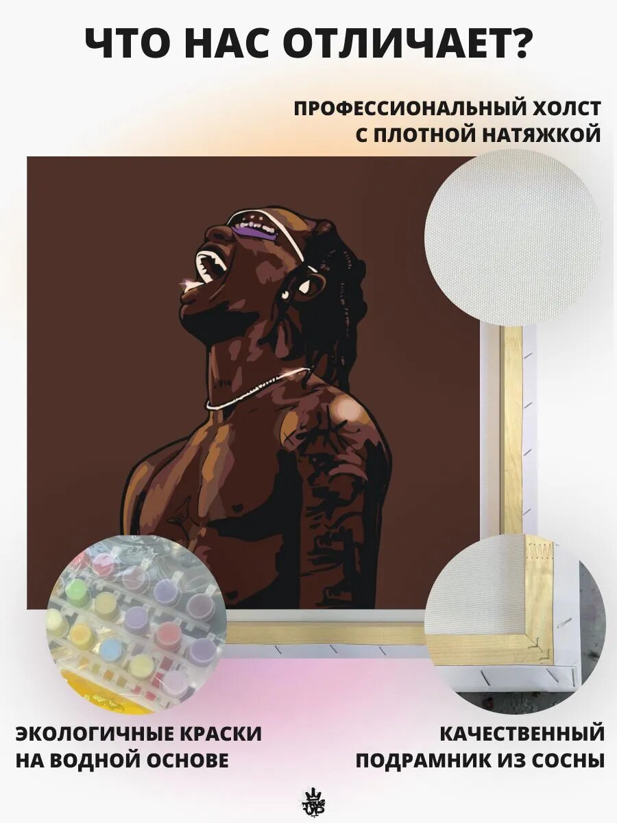 TRAVIS SCOTT картина по номерам на холсте — фото 1