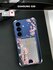 Чехол на Samsung S26 (Самсунг S26) с картой и принтом Синие цветочки рисунок