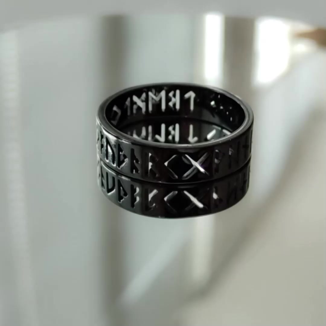 Кольцо-кулон, размер 16, черный — фото 1