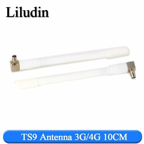 Антенны Wi-Fi TS9 Liludin для роутеров 2 шт CRC9 Male White 106₽