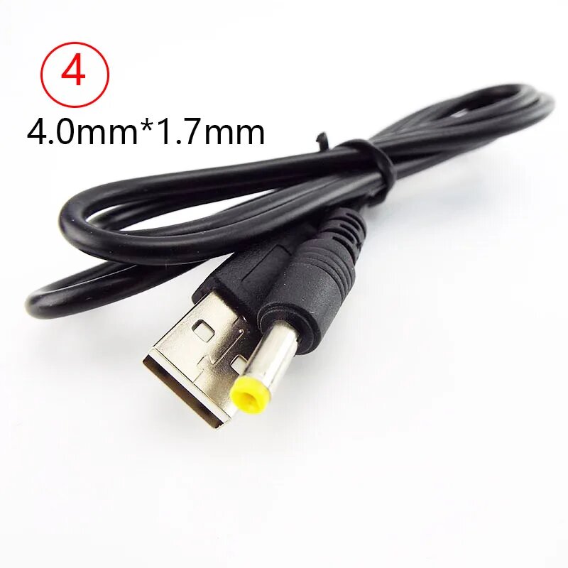 USB A «папа» на DC 2.0 0,6 2,5 3,5 1,35 4,0 1,7 5,5 2,1 5,5 2,5 мм Разъем питания Разъем типа A Удлинительный кабель Разъемы, 4.0x1.7mm