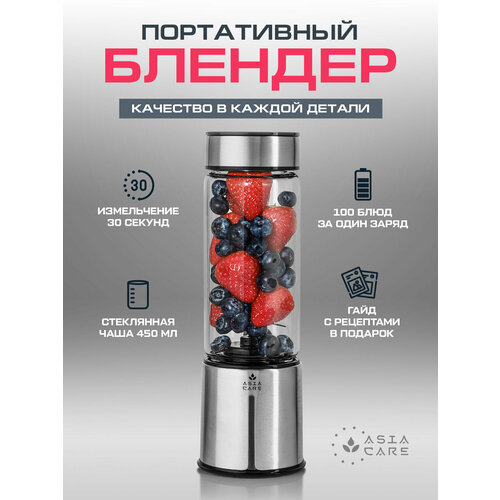 Портативный блендер беспроводной для смузи и коктейлей