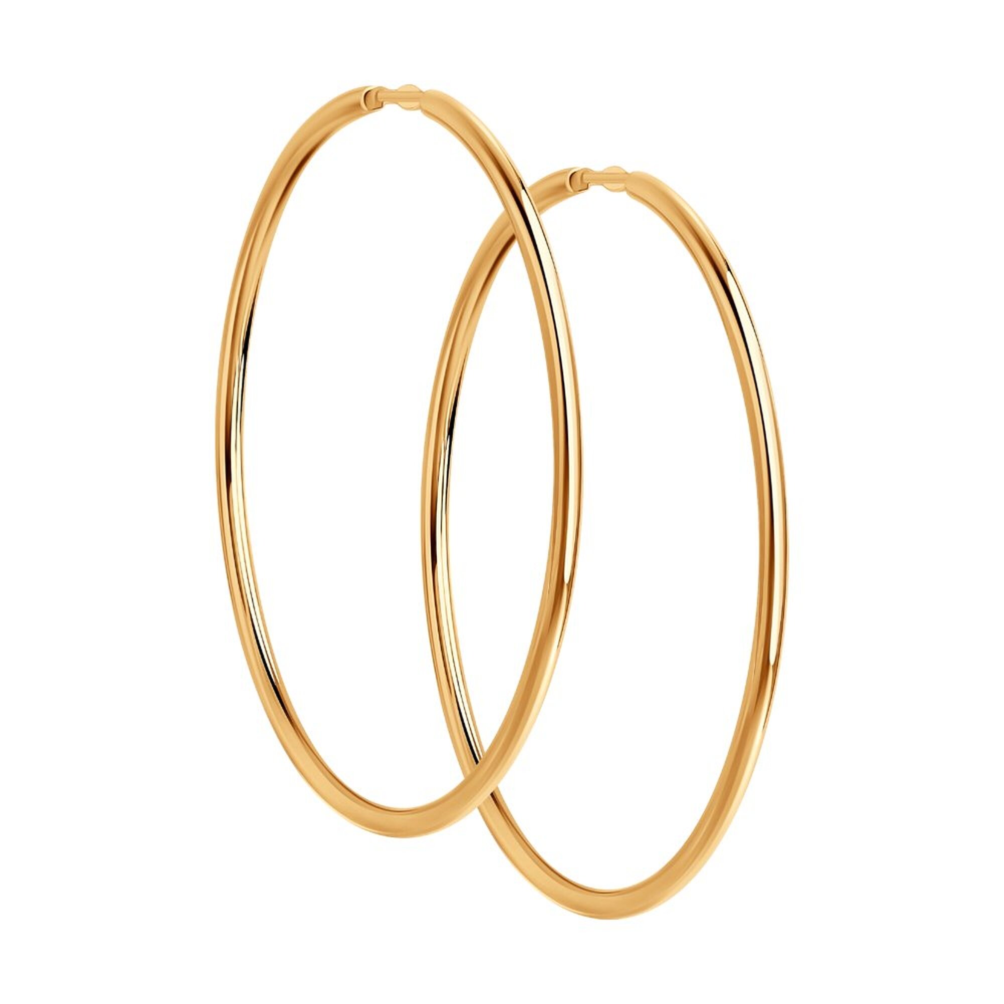Серьги конго Diamant online, красное золото, 585 проба
