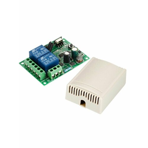 Радиоуправляемое двухканальное реле AC 110-220 В 433 МГц 1100 Вт универсальный модуль для управления двумя приборами СФ 977₽