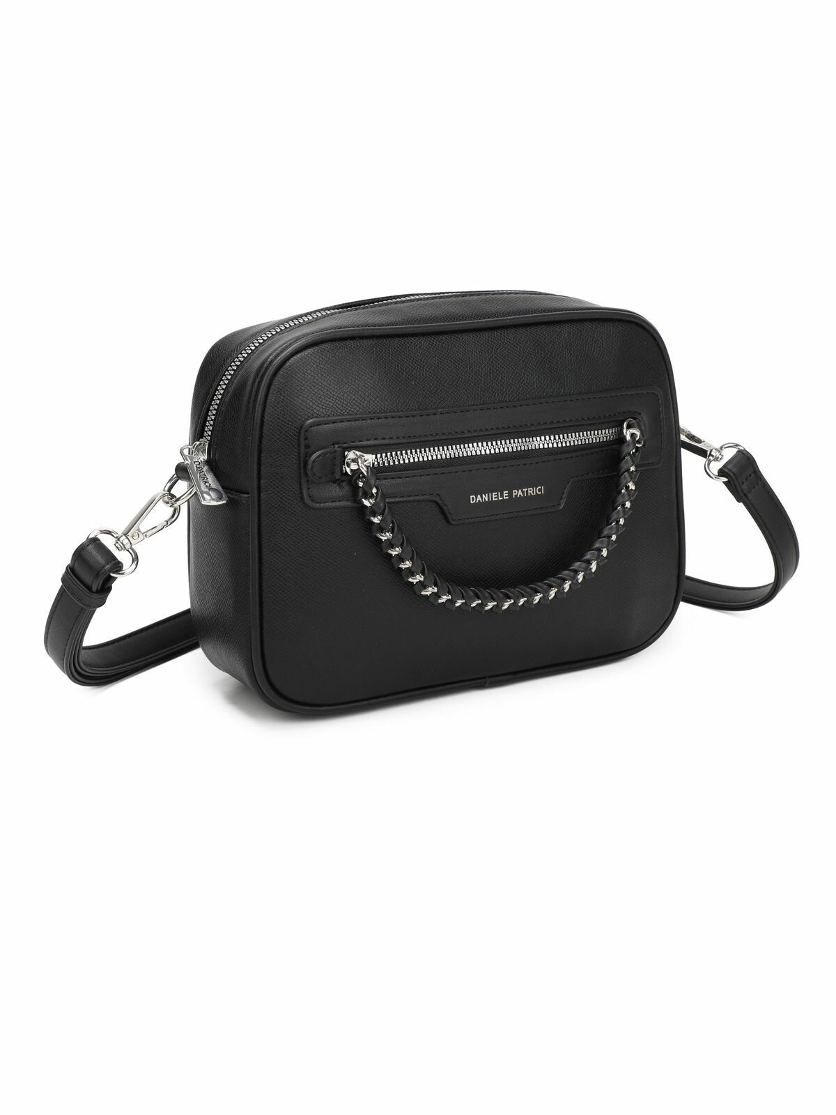 Сумка кросс-боди Daniele Patrici, фактура зернистая, матовая, черный 1 — фото 1