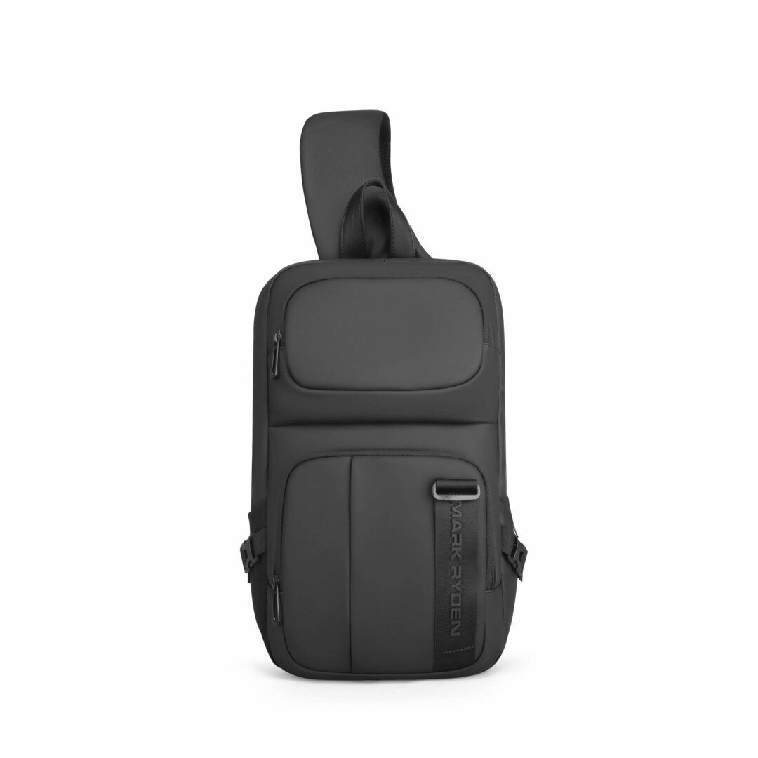 Рюкзак слинг Mark Ryden, фактура гладкая, черный — фото 1