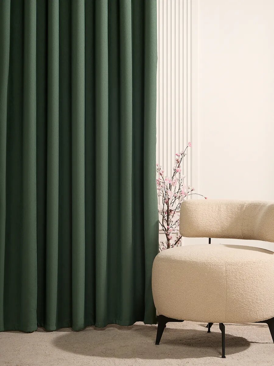 Шторы для гостиной и спальни SANPA HOME 200х260 см, комплект 2шт, шторная лента — фото 1