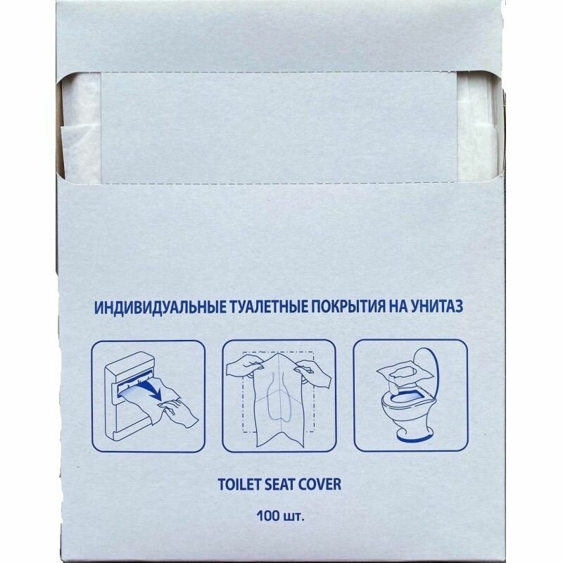 Покрытия на унитаз КНР одноразовые для диспенсера 14 слойные 100 шт