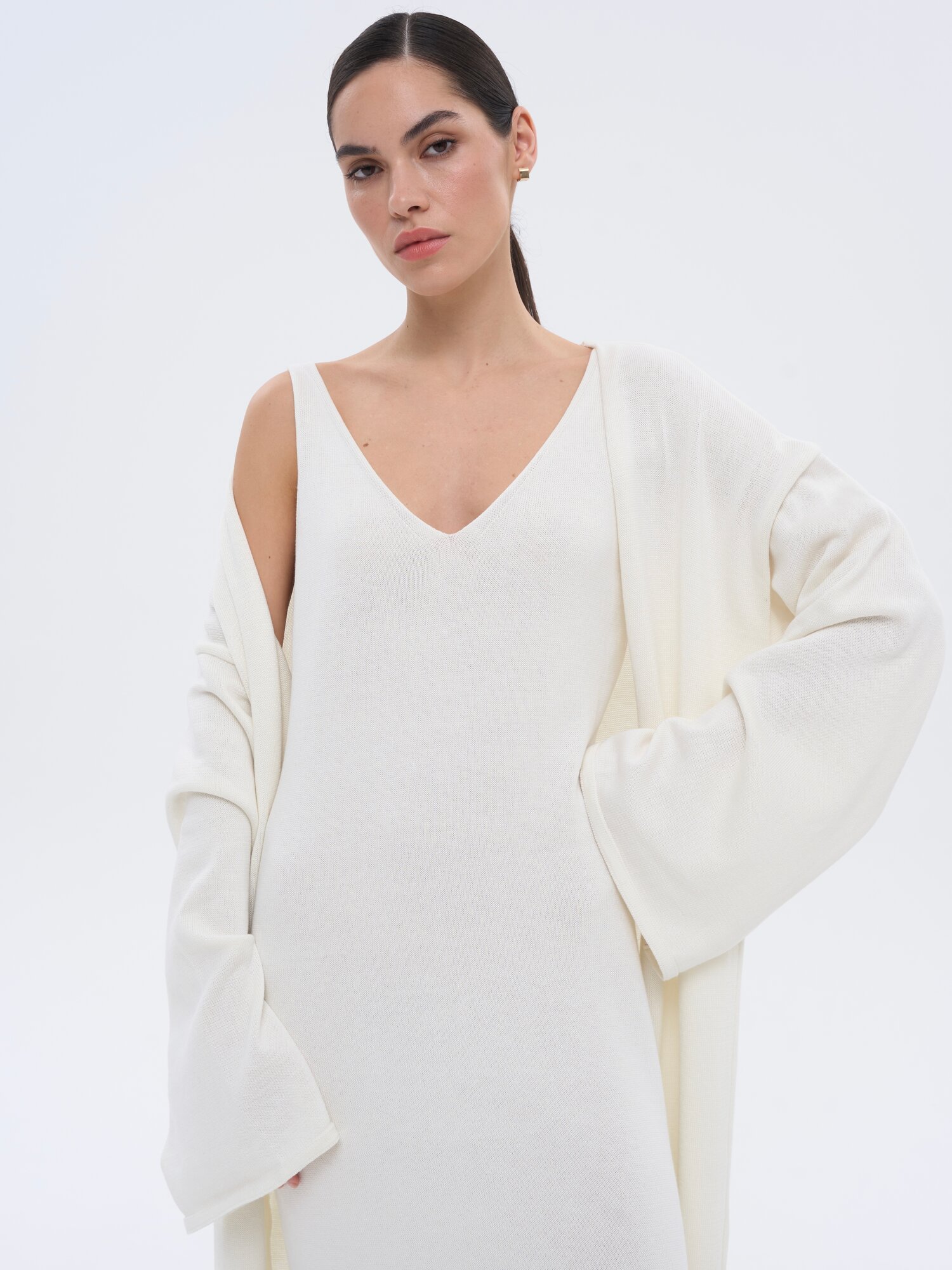 Платье KIVI CLOTHING, размер 40-42, молочный