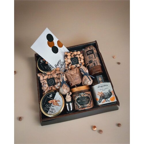 Подарочный набор мужской bon marche spb подарок мужу / мужчине / мясные деликатесы из дичи на др / премиум бокс