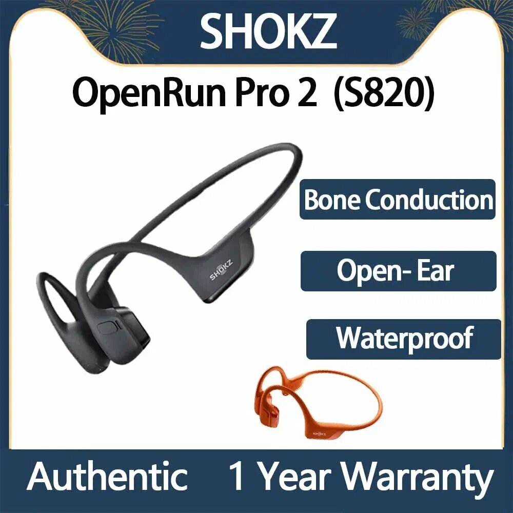 Наушники беспроводные Shokz OpenRun Pro 2 black (S820BK) с костной проводимостью