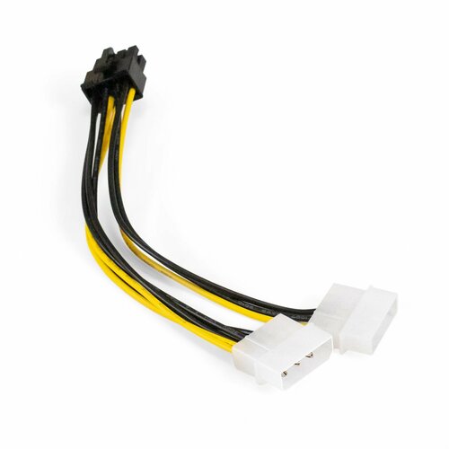 Переходник питания PCI-Express 8pin ExeGate EX-CC-PSU-62 (от 2х разъемов Molex (IDE) блока питания, 0, 15м) EX294788RUS