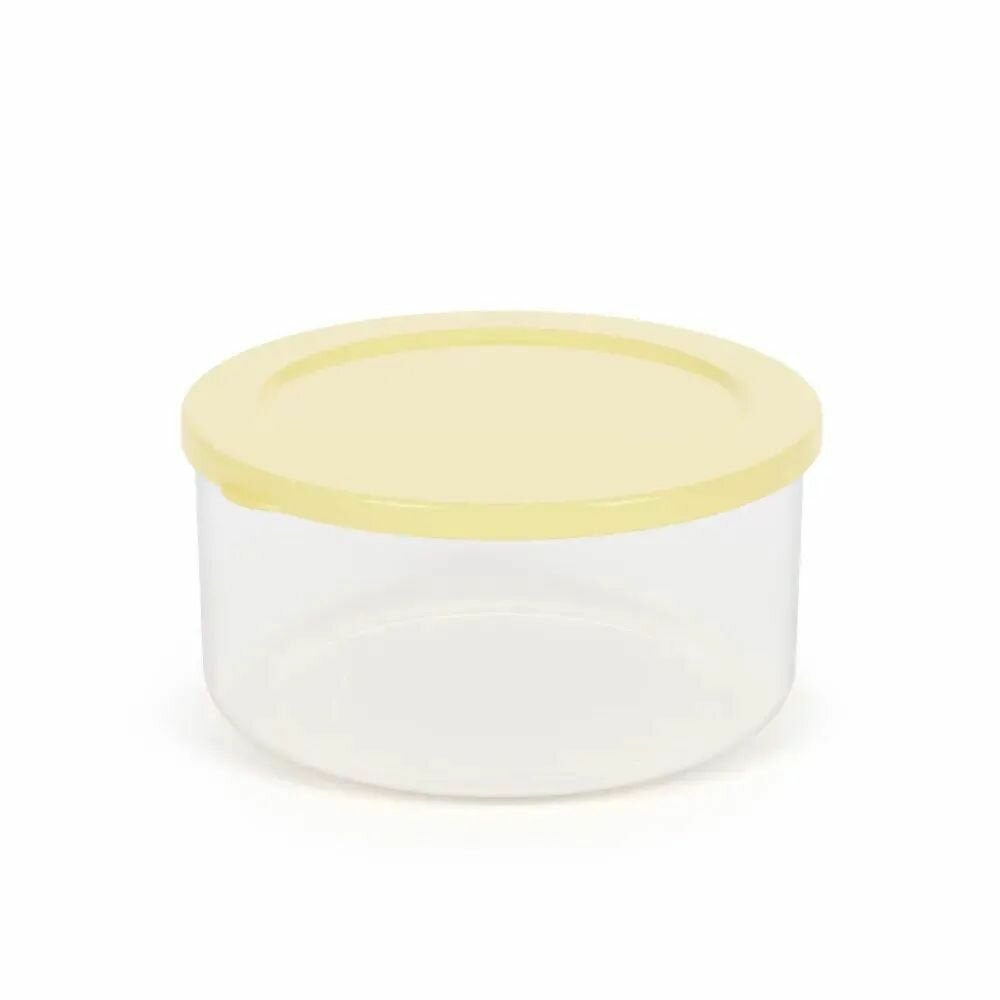 Контейнер прозрачный с крышкой альтернатива М8526 Смак круглый светло-желтый 07л