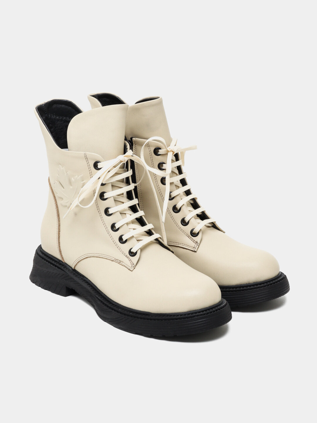 Ботинки берцы Зимние женские кожаные ботинки из натуральной кожи, Турция