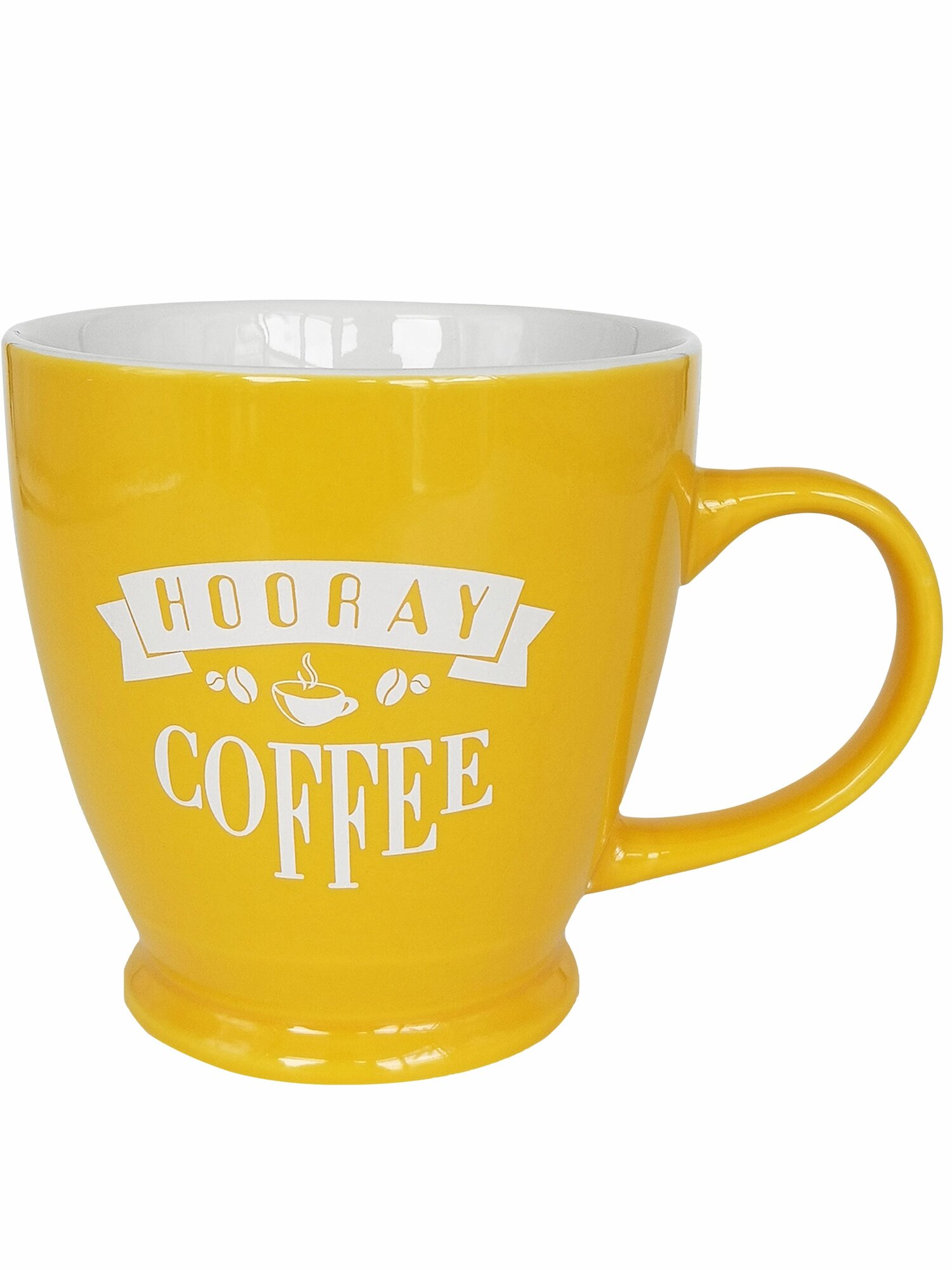 Кружка для чая и кофе керамическая объемом 400мл, надпись Coffee — фото 1