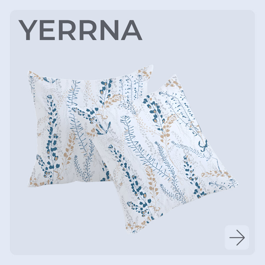 Наволочки 70х70 YERRNA комплект 2 шт, алог икеа, 100% хлопок, поплин, с рисунком — фото 1