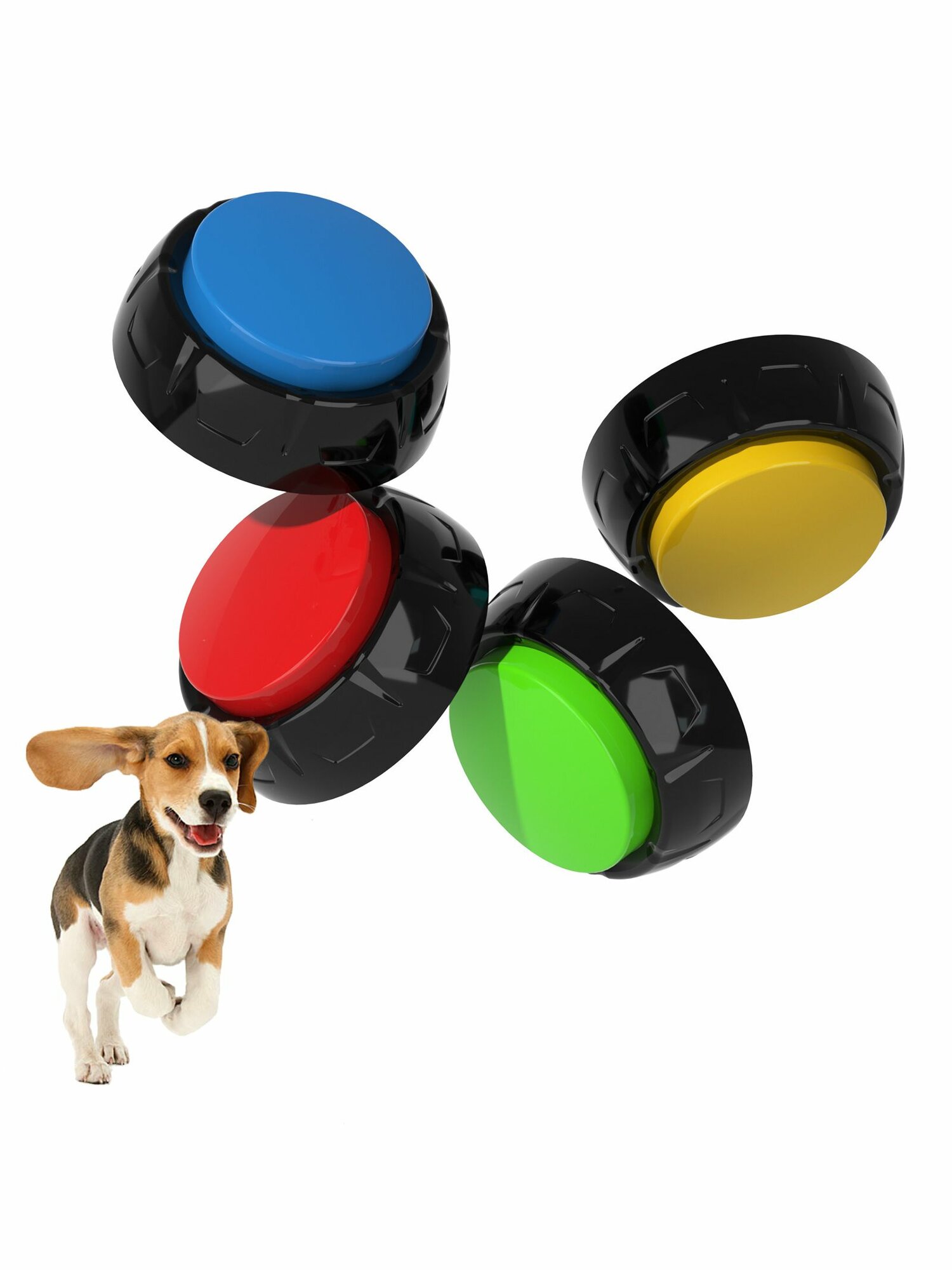 Интерактивная игрушка ipawspace "Pet Talking Buttons", для собак, обучающая, 4 цвета