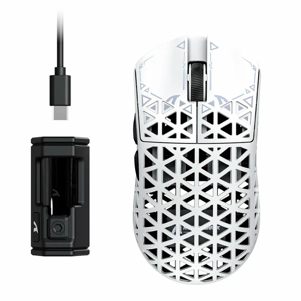 Мышь Attack Shark R5 Ultra White белый/серый USB, Радиоканал, Bluetooth