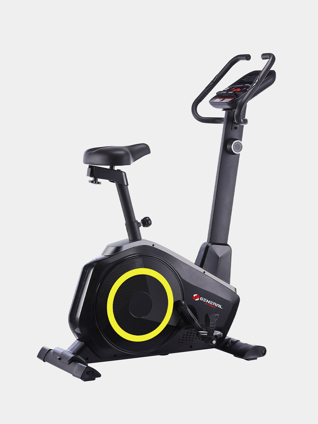 Велотренажер General Fitness GF-71B, нагрузка до 150кг, черный — фото 1