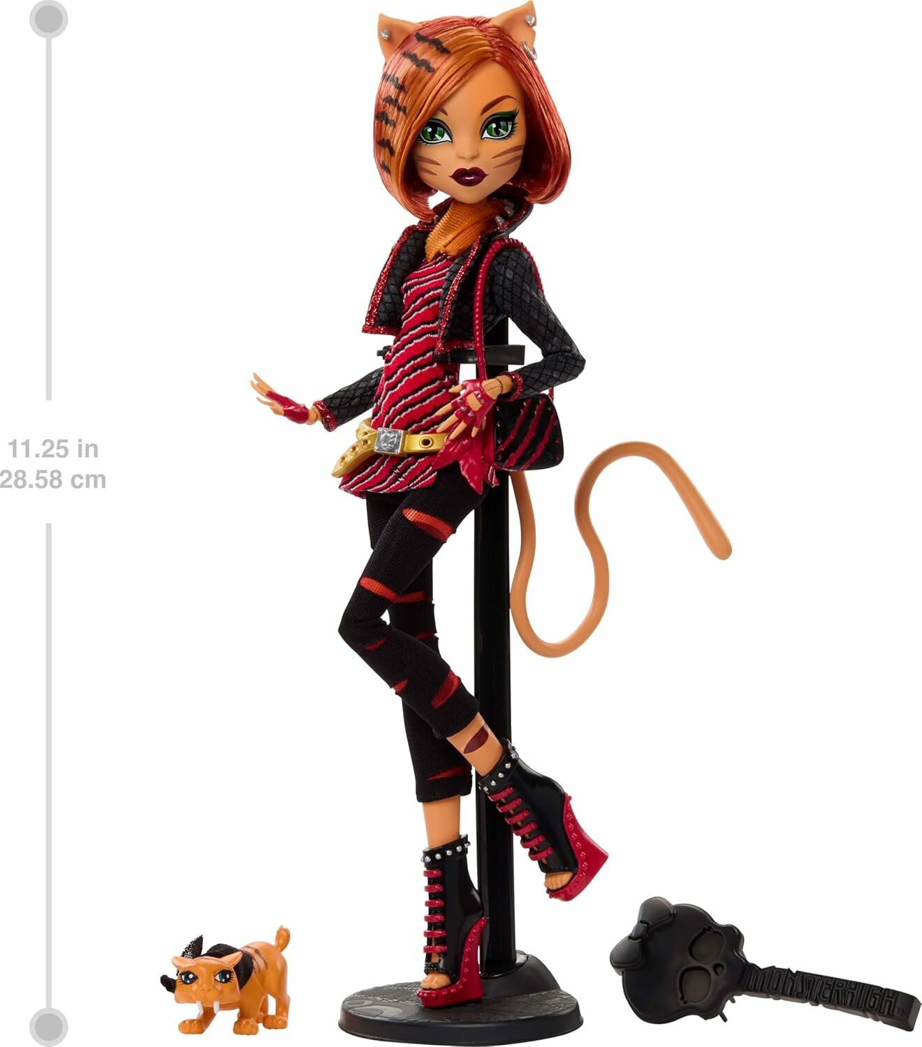 Кукла Торалей Страйп Monster High с подставкой, дневником и питомцем — фото 1