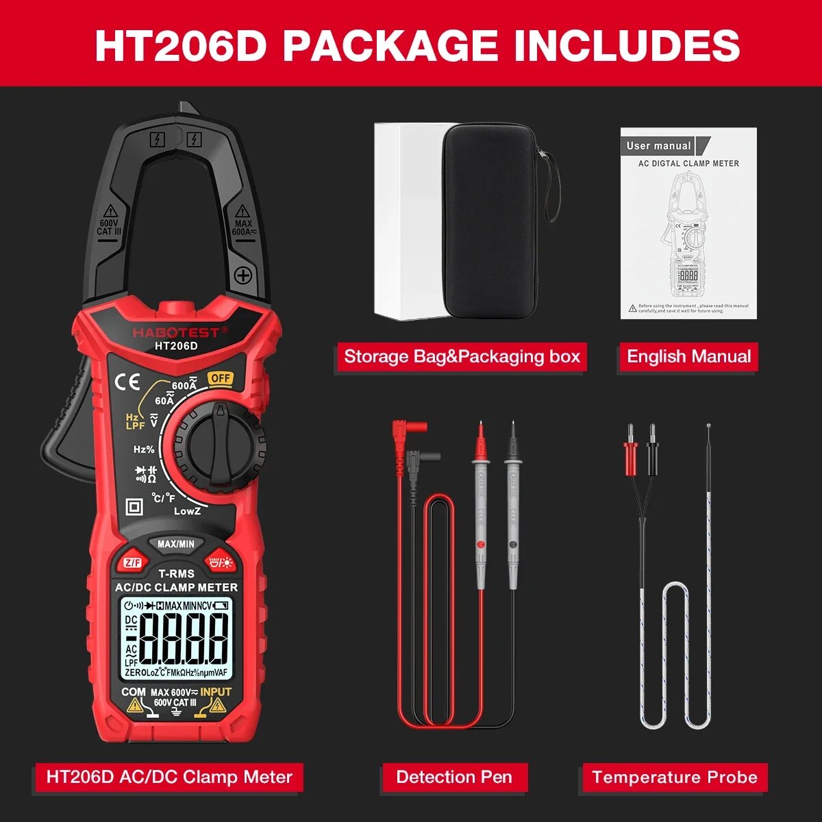 Kaemeasu HT208A/HT208D цифровые клещи