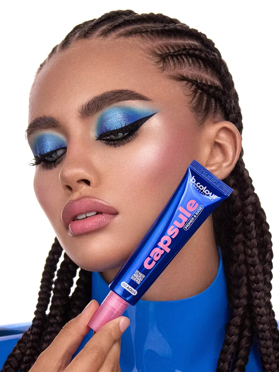 B.COLOUR PROFESSIONAL База под макияж. Основа под макияж. Праймер для лица 3в1, CAPSULE, 02 Aqua — фото 1