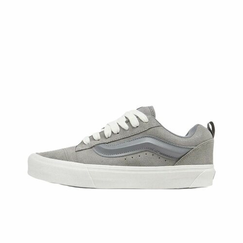 фото Кроссовки vans knu skool, полнота f (eu)/ на среднюю стопу, размер 7.5us 7uk 40eu 40ru 25.5см, белый, серый