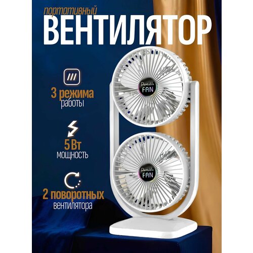 Вентилятор настольный питание от USB с функцией наклона мощный бесшумный Мини-кондиционер на ваш стол 238000₽