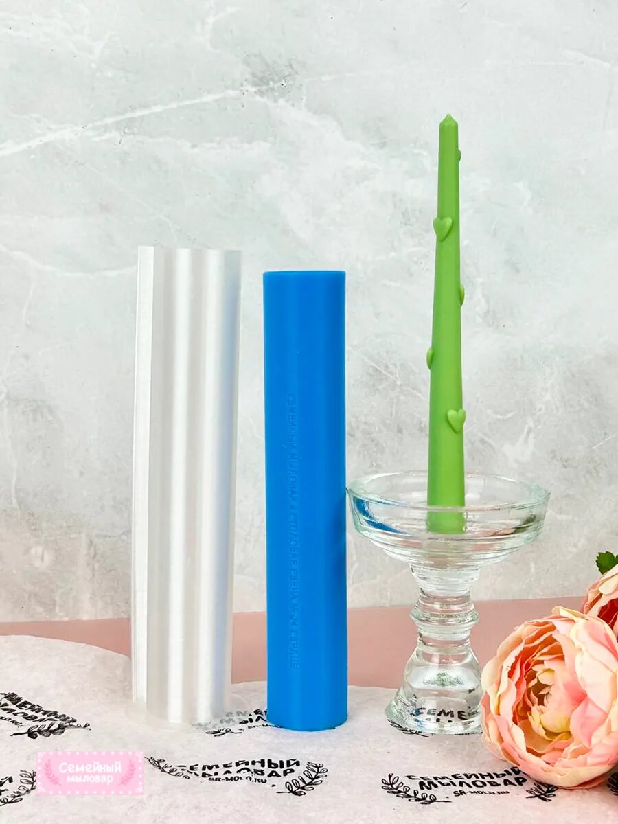 Силиконовая форма / молд для изготовления столовых свечей — фото 1