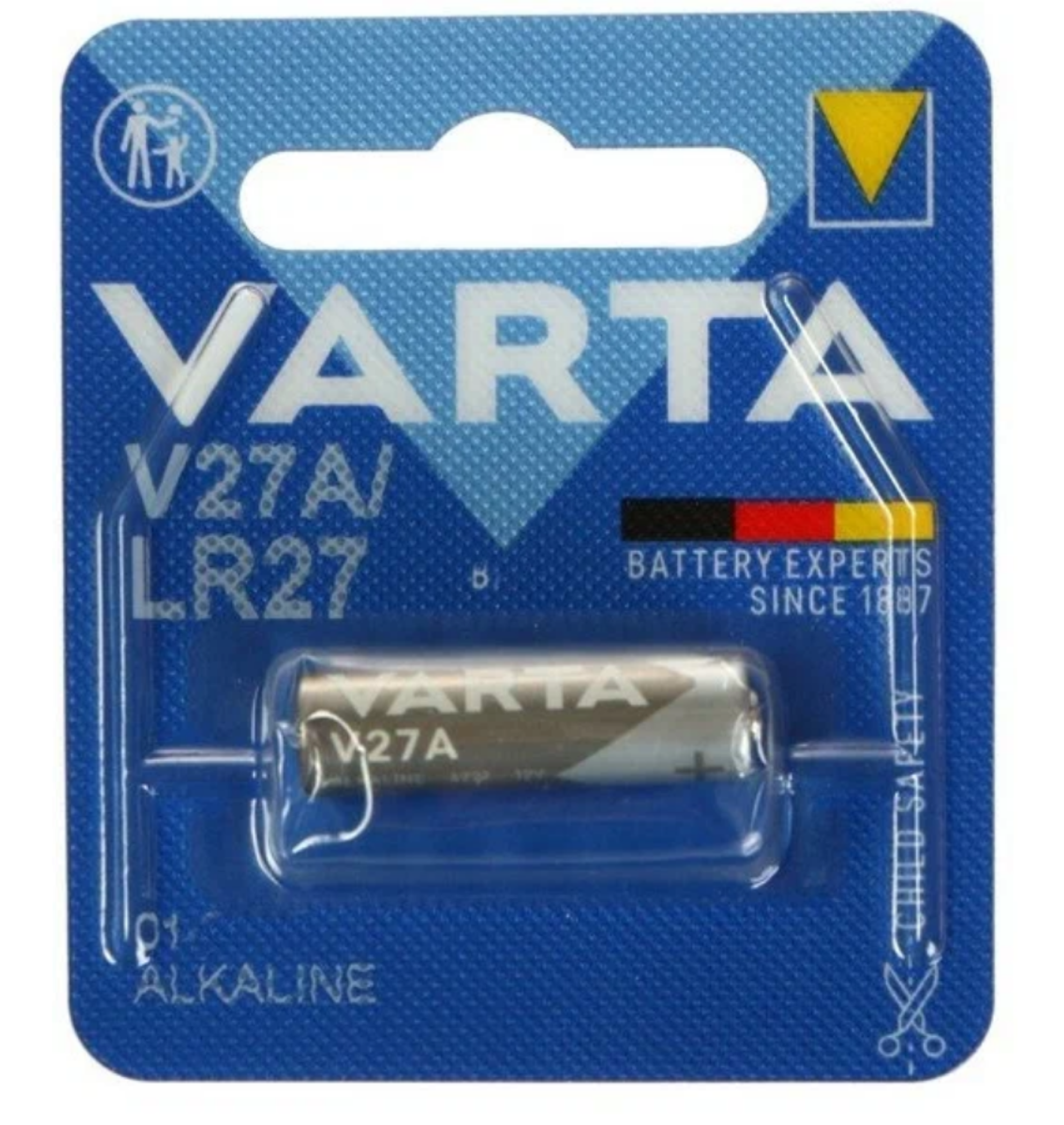 Батарейка Varta типоразмер V27А, 12 В, алкалиновая, 1 шт. в блистере
