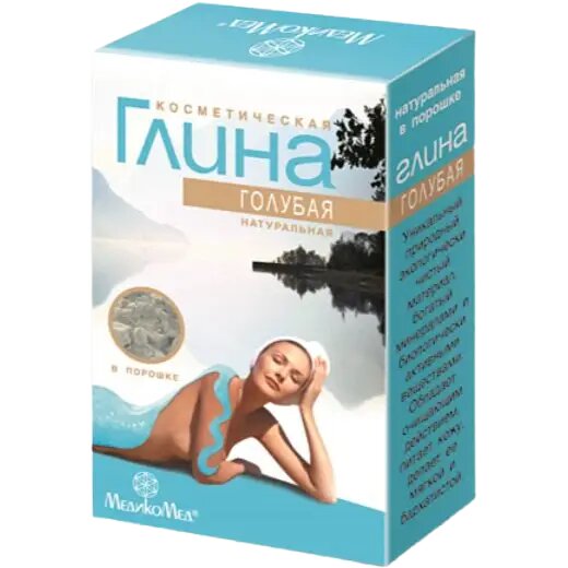 Глина Голубая косметическая порошок 100 г 1 шт