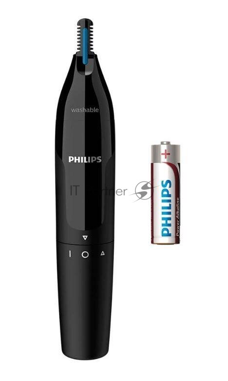 Машинка для стрижки Philips NT1650, для носа и ушей, влагозащищенная, черная