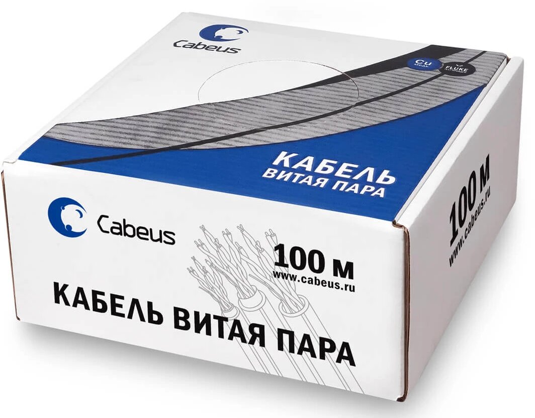 Бухта Cabeus 100м (FTP-4P-Cat.5e-SOLID-LSZH-100)