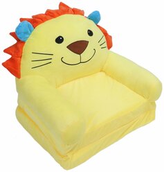 Складной детский диван-подушка с мягким плюшевым покрытием и подлокотниками для девочек, 2 уровня