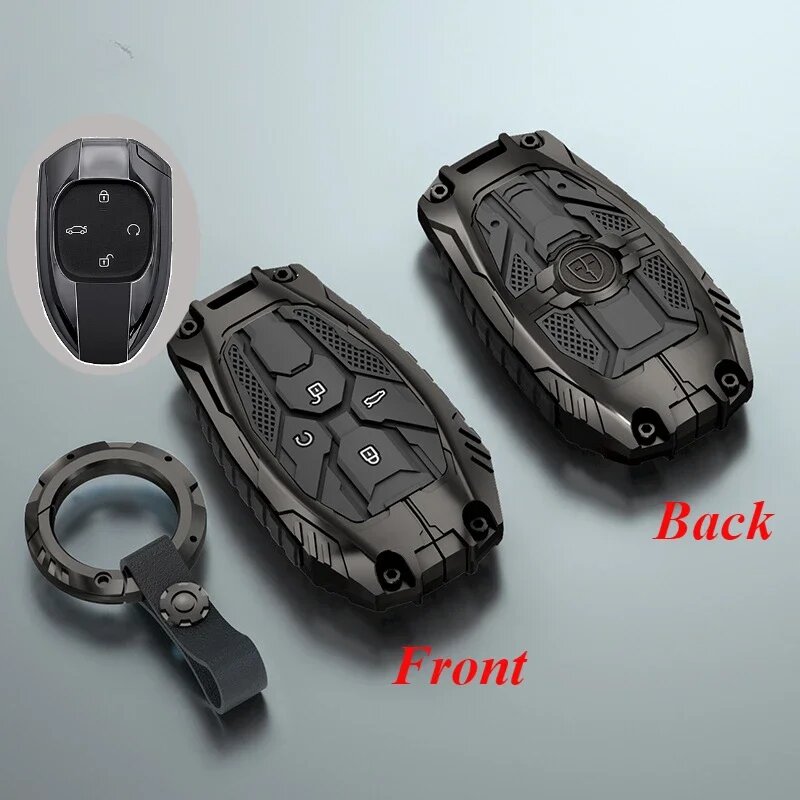 Чехол для автомобильного дистанционного ключа из сплава для GAC Trumpchi GS7 GS8 GM8 GS5 GA6 GM6 защитный держатель для ключей брелок аксессуары автомобильный Стайлинг Black Type 1