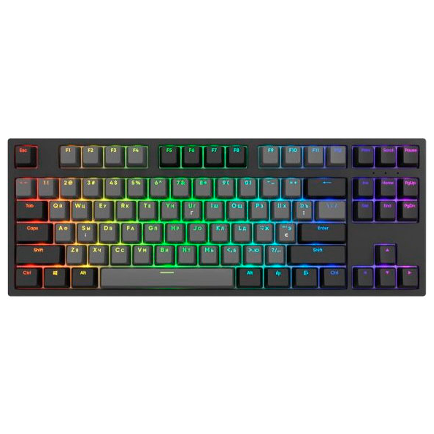 Игровая клавиатура Dark Project KD87A Gateron Mechanical Cap Teal черный/серый Русская раскладка USB — фото 1