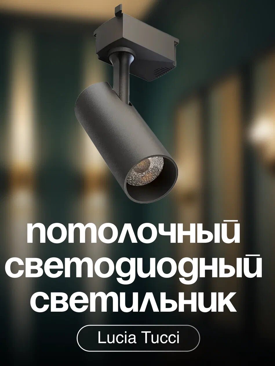 Трековый светильник поворотный, светодиодный на шиноп LTP-T020-20W-B