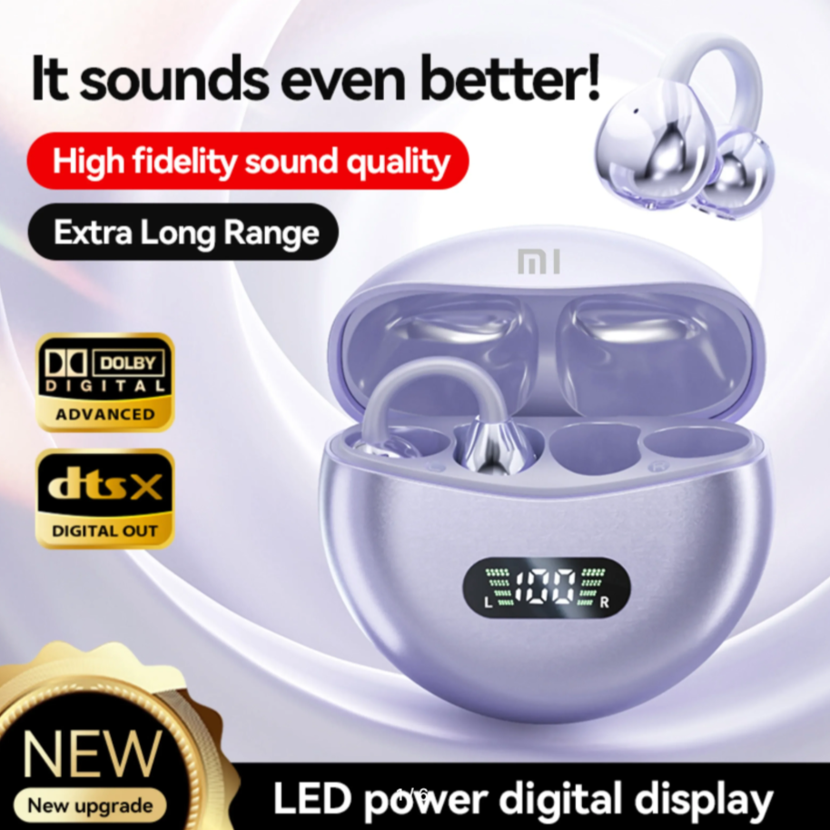 Беспроводные TWS-наушники Xiaomi M79 с костной проводимостью, Bluetooth 5.4, Purple Pearl, лиловый /сиреневый/фиолетовый
